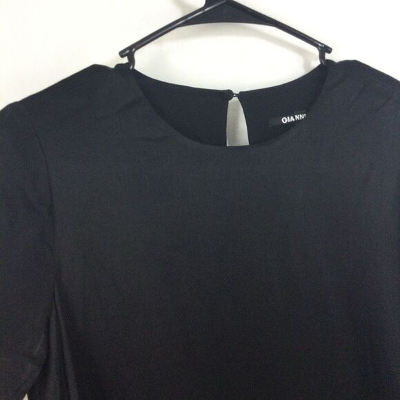 Gianni Bini Womens Bella Satin Crepe Bell Sleeve Ruffle Dress Black Size XS NWT - Picture 9 of 9